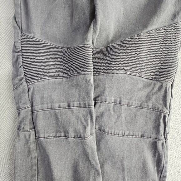 Franky Max Jeans Men's W36 L30 Tapered Gray Wash Moto Biker Reinforcement Denim - Picture 15 of 16